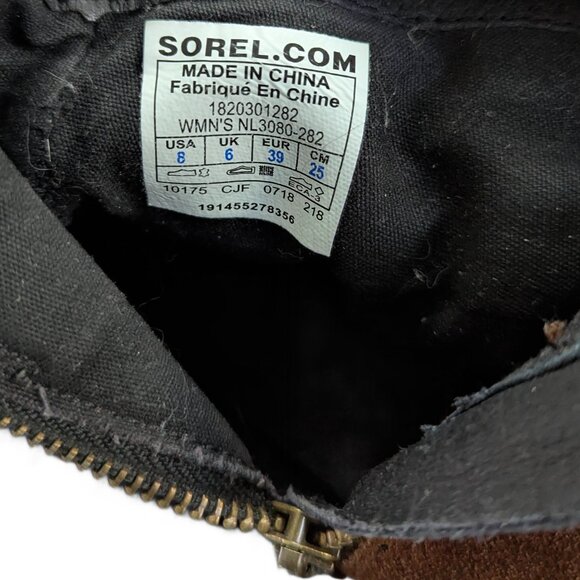 Sorel Women's Brown Suede Zip Up Boots - Size 8 - Picture 15 of 15